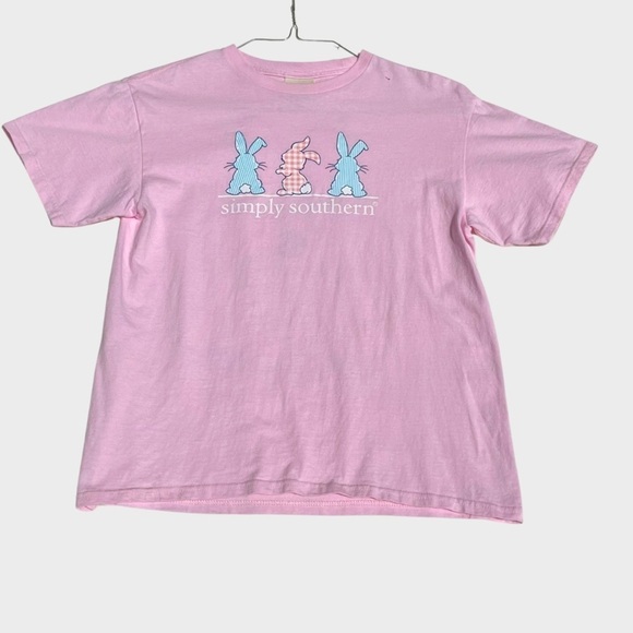 Simply Southern Easter Short Sleeve T-shirt Pink Size Youth Large Cotton - Picture 3 of 10